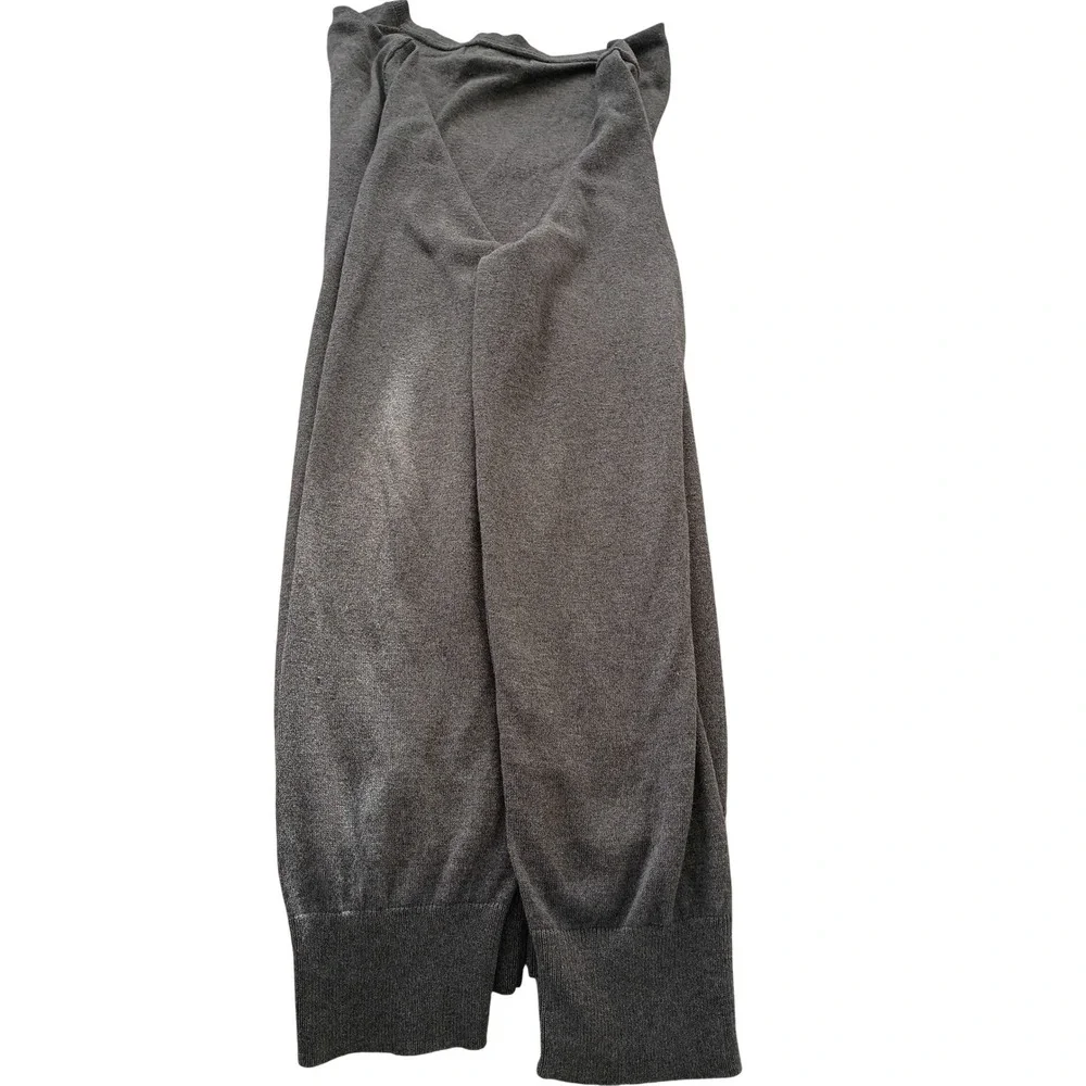 Banana Republic Mens V Nk Sweater Luxury Blend Silk Cotton Cashmere Gray‎ Size L